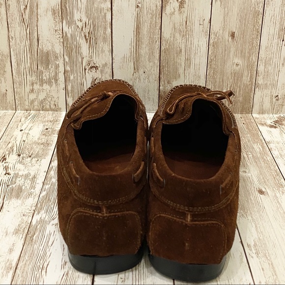 KROLL Italy Brown Suede Leather Men’s Loafers 44 - Picture 3 of 16